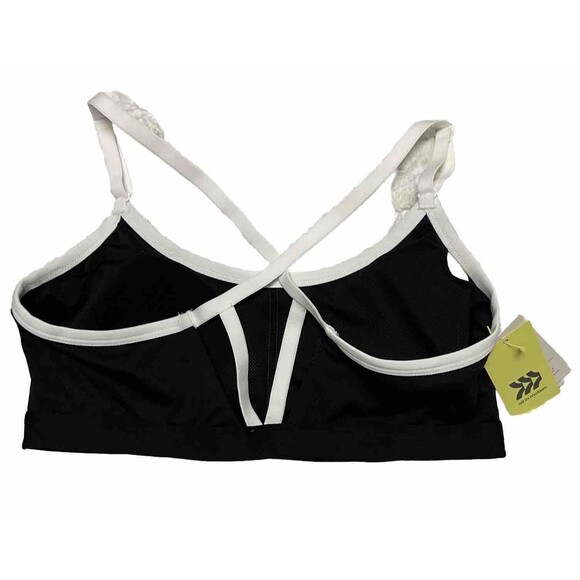 All in Motion Women's Seamless Large Sports Bra Black And White.  LATH063 - Picture 4 of 5